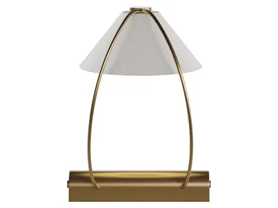 Bronze and linen task lamp 3D model
