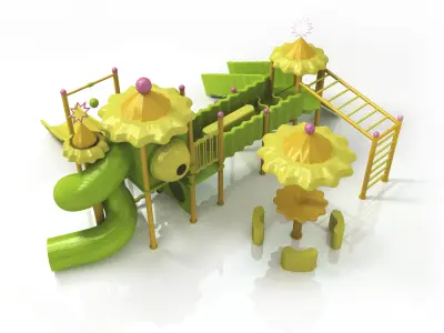 Children large amusement park toys 3D model Low-poly 3D model