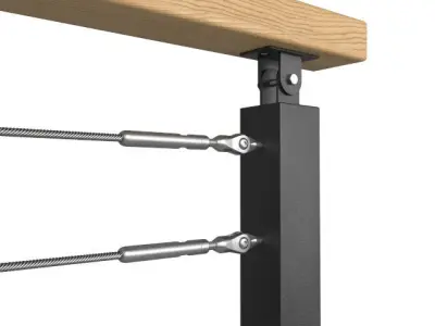 Modern railing 002 3D model