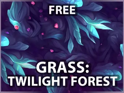 Grass - Forest Twilight -- FREE TEXUTRE A -- Hand-painted--- Texture