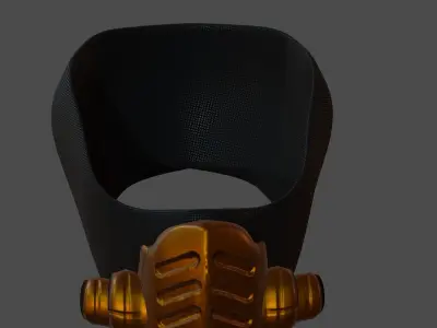 Gas mask helmet 3d model scifi Low-poly  Low-poly 3D model 415