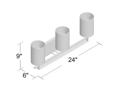 Miricale Light Armed Sconce - 2 Colour 3D model