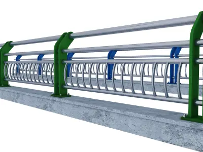 guardrail Low-poly 3D model