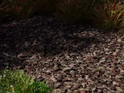 Pine bark mulch 3D model