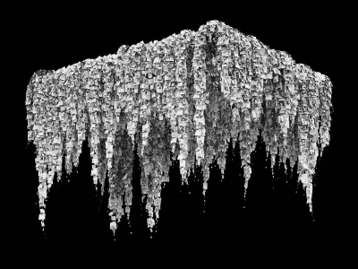 Pergola with grape leaves 3D model