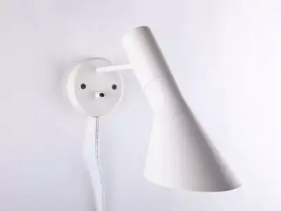 Mid Century Modern Reproduction AJ Wall Sconce White Inspired 3D model