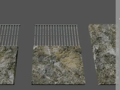 MODULAR WALLS  FOR 3D COMPOSITIONS  Low-poly 3D model