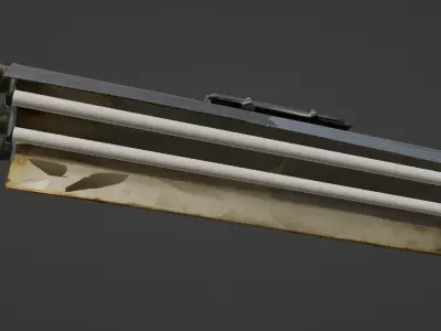 Fluorescent light Low-poly 3D model purchase