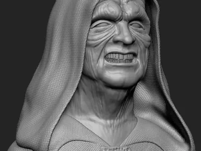 Palpatine Darth Sidious Bust 3D print model