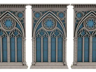 Gothic Window 3D model