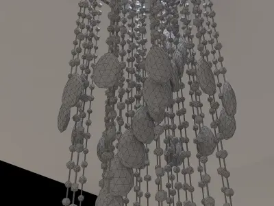 Modern Crystal Chandelier 3D model