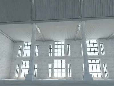 Warehouse hall 3D model by DD-Creative