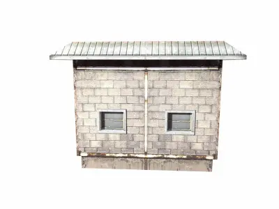 Industrial Warehouse Low-poly 3D model