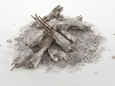 Construction waste 01 Low-poly 3D model