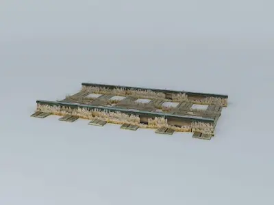 Eco Rail Real Dead GrassTrack Old Steam Days Free 3D model