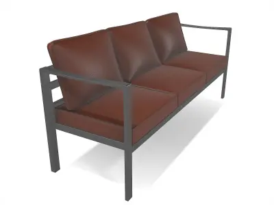 out bench sling fabric 006 Low-poly 3D model