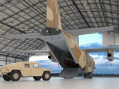  Alenia C-27J Spartan Morocco Rigged for Cinema 4D 