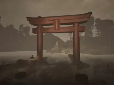 Japanese temple 3D model