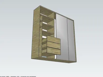 sliding wardrobe 3D model