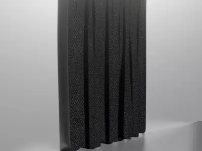 Rough Curtain Low-poly 3D model