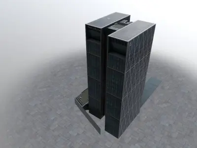 Amsterdam ErnstYoung Towers Low-poly 3D model