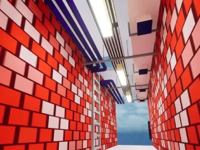 Modular Tunnel Set - Game Environment and Level Design 3D model