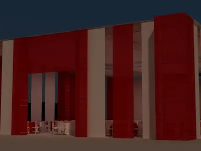 Awning for 1000 people for events 3D model