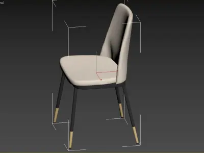 CHAIR LIONEL BEIGE 3D model