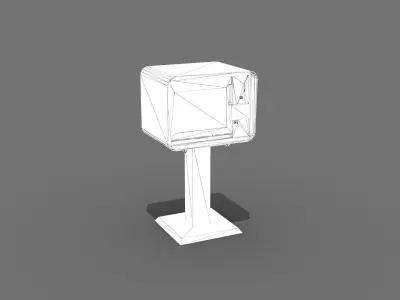 Newspaper Machine Low-poly 3D model
