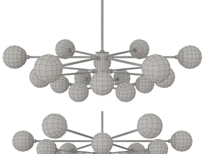 Chandelier low poly 3d models collection 10 pieces Low-poly 3D model by 3dFront from CGTrader