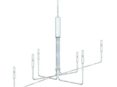 Clive 6-Arm Chandelier - Crate and Barrel  3D model