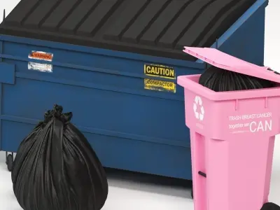 Trashbin trash cans and recycling bins 3D model