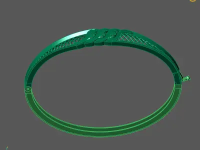 Womens Bracelets Bangles 3DM STL OBJ With Details  3D print model