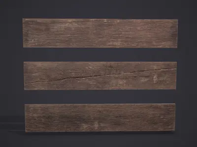 Wood Planks Low-poly 3D model