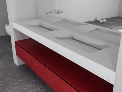 Bathroom furniture set Panta Rel 3 3D model