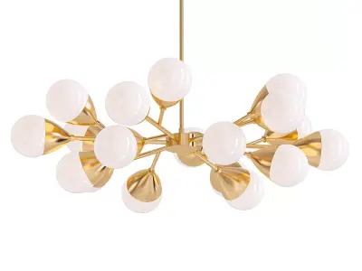 Holden Milk Glass Chandelier 3D model