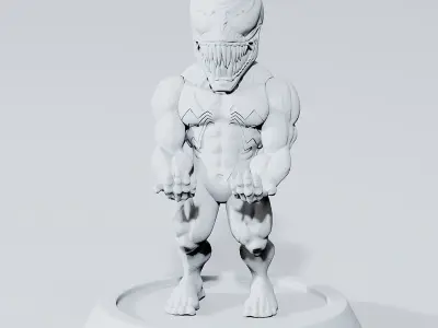 Venom Chibi Smartphone stand 3d print ready  3D print model