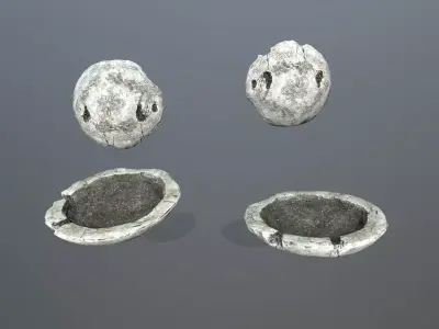 angel fountain  Low-poly 3D model