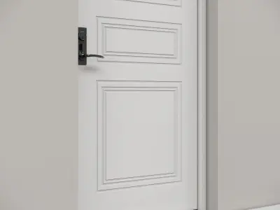 Modern wooden Door 01-msk 3D model