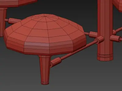 Nordic style personality creative glass lampshade 3D model