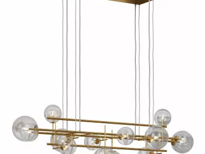 Icardi Pendant Light Brushed Brass by luxdeco 3D model