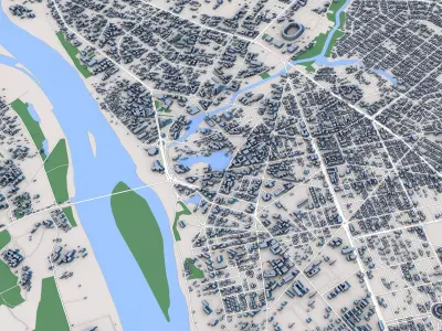 Niamey City Niger 3D model