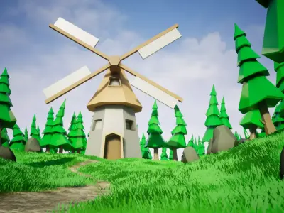 Stylized Environment Low Poly Pack - 1 Low-poly 3D model