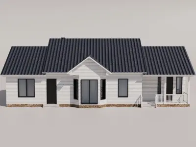 Country Style House Low-poly 3D model