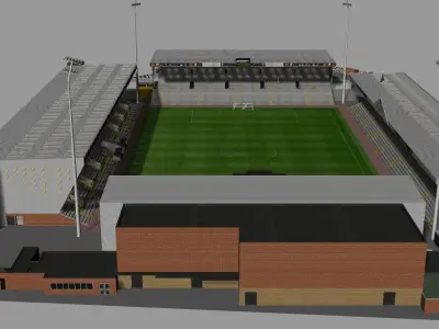 Meadow Lane Notts County FC Low-poly 3D model