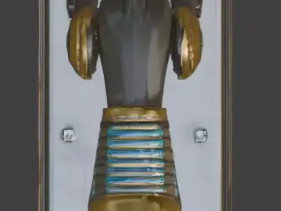 Futuristic Cyberpunk Anubis Statue Low-poly 3D model