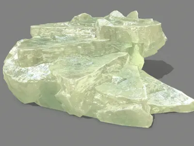 Stair crystal Low-poly 3D model