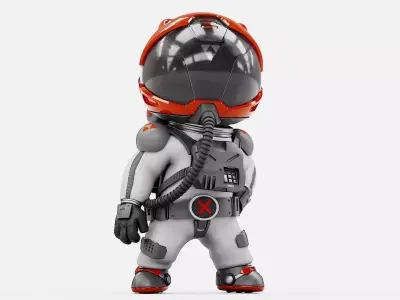 TOON  ASTRONAUT S-690  RIGGED 3D model