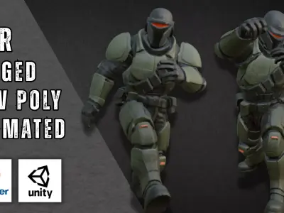 Space Marine Commando Model Low-poly 3D model
