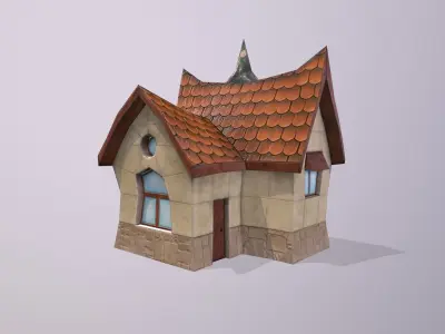 Toon buildings pack v2 Low-poly 3D model